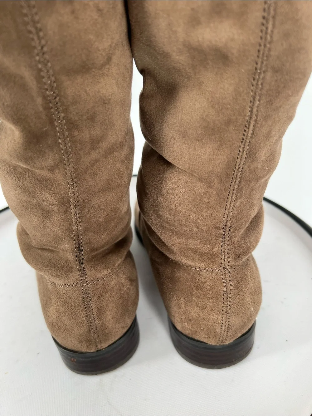 Kensie Tall Over-the-Knee Suede Boots -‎ Taupe Brown
